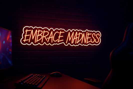 Embrace Madness - neon sign