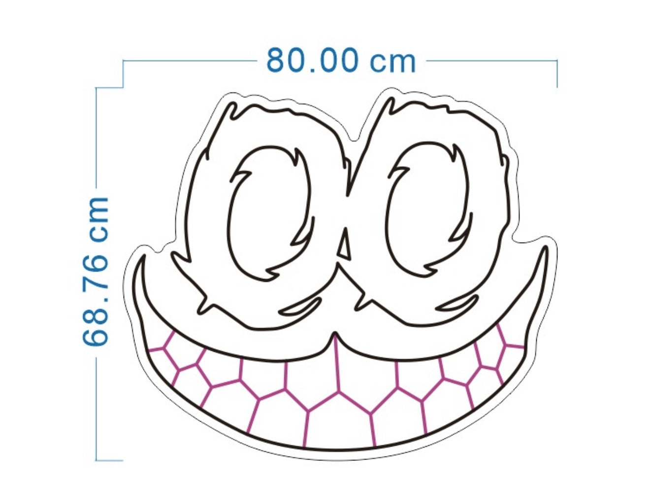 Crooked smile neon sign