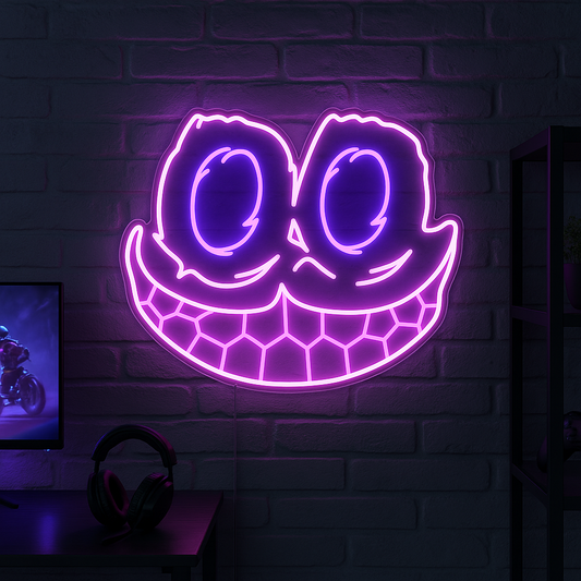 Crooked smile neon sign